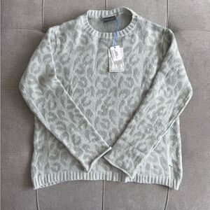 Light Gray Leopard Sweater